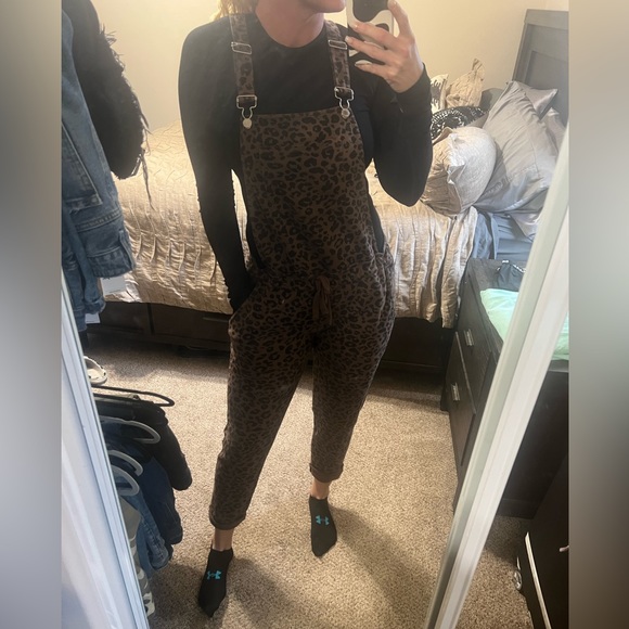 Z Supply Pants & Jumpsuits Cheetah Overalls Poshmark